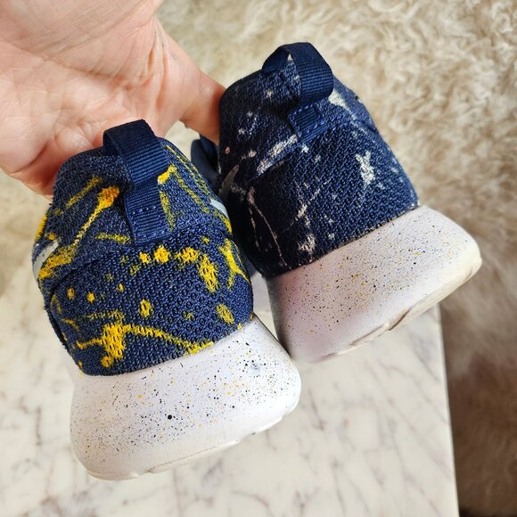 Nike Free Man's Blue and Yellow Michigan Logo 511881-405 Sneakers Trainers - Picture 5 of 8